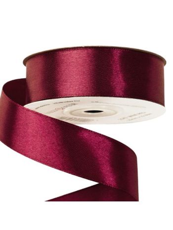 Szatén szalag 25mm x 22.86m - Wine red