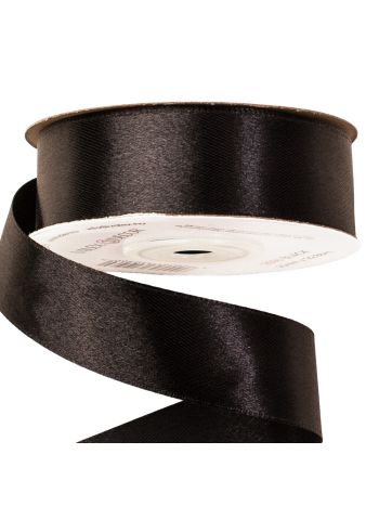 Szatén szalag 25mm x 22.86m - Fekete
