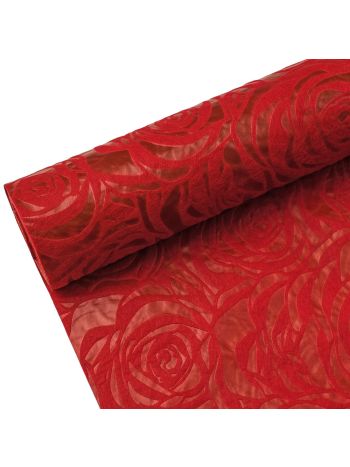 Rózsafejmintás 3D vetex 50cm x 4.5m - Bordó 50cm x 4-5m (5yd) 3DR-91