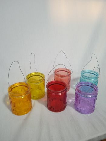 1227/7 Mécsestartó fogantyúval- válogatott színekben ¤6cm H7