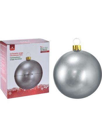 Karácsonyi gömb ezüst  65 cm