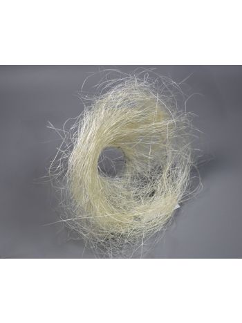 Csokortartó sisal kócos 20cm fehér