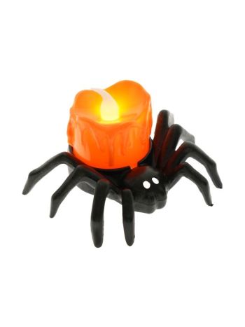Pók LED-es műanyag 9 cm fekete