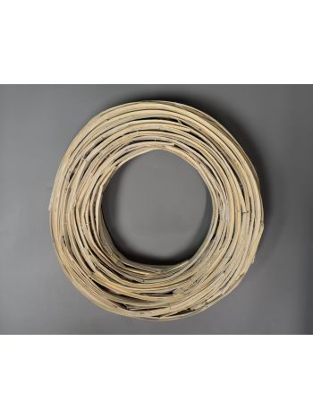 Koszorú fűzháncs 27x6cm fehér