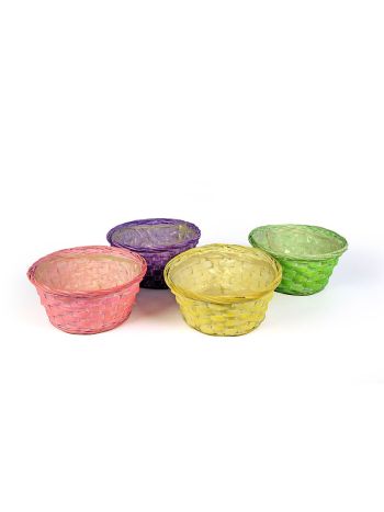 antikolt bambusz tál mix 17x9cm 8db/csomag zöld-sárga-lila rózsaszín