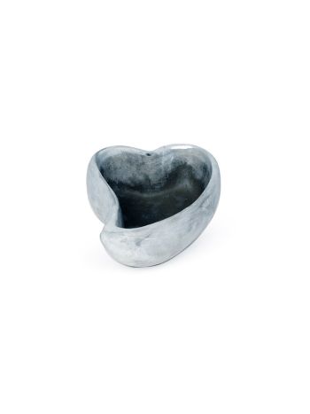 szív alakú cement tál szürke 16-5x14x6-5cm