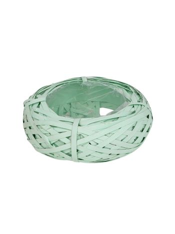 hasított fa madárfészek tál zöld 15x7,5cm