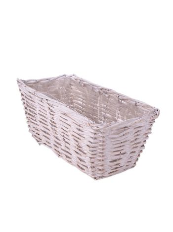 szögletes hasított vessző tál fehér 36-5x17-5x15cm