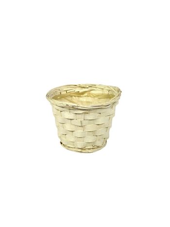bambusz kaspó fehér 15x11cm 10db/csomag
