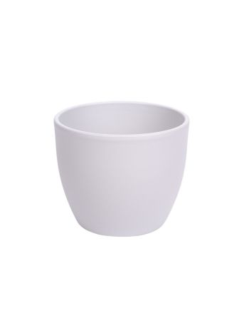 Base struktur kerámia kaspó matt világosszürke 28cm