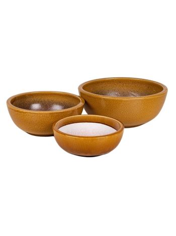 Singa Rita kerámia ületőtál szett aranysárga 30-43-5x12-18cm S/3