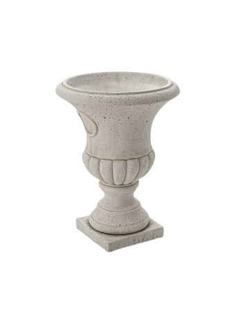 Hera rusztikus kőváza szürke 18-5x18-5x24cm