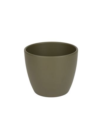Base kerámia kaspó matt olivazöld 22cm