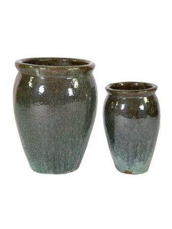 Eliot Apollo kerámia növénytartó szett mohazöld 27x40-38x50cm S2
