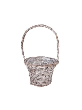 Atlin vessző füles kosár antikolt szürke 30-5x55cm