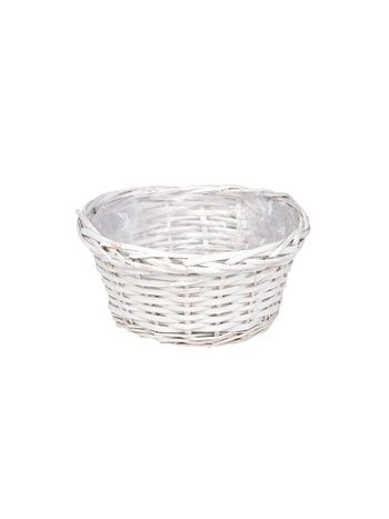 hasított fa tál fehér 25x12cm