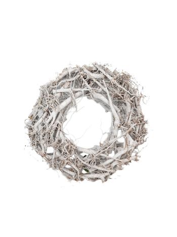 Finn aprított fa és vessző koszorúalap 50x12cm