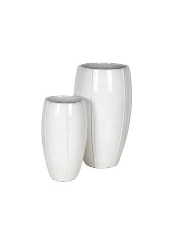 Alden Vase Giant kerámia növénytartó szett fehér 44x77-57x100cm