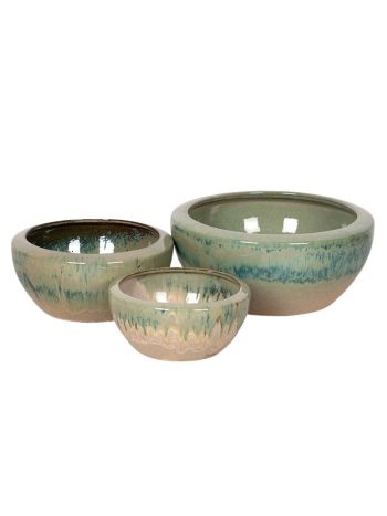 Aubrey Greta kerámia ültetőtál szett alsó lyuk nélkül