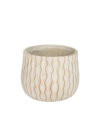 Ripple cement kaspó szürke-arany 11-5x9cm
