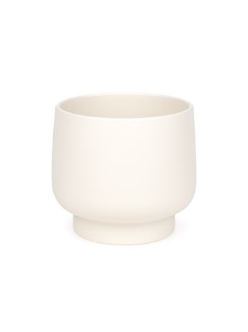 Krug kerámia kaspó antik fehér 15cm