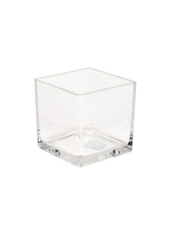 vastag falú üveg kocka 12-5x12-5x12-5cm