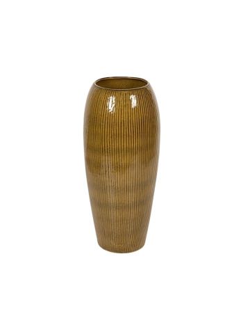 Saxon kerámia váza olivazöld 33x80cm