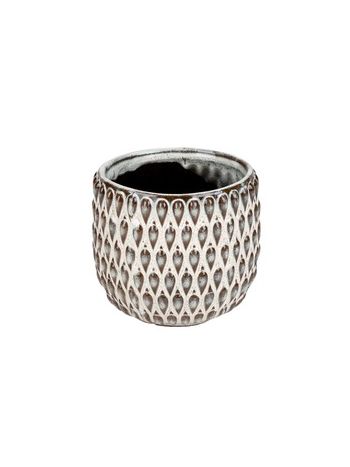 Gemma kerámia kaspó krém-barna 13x13cm