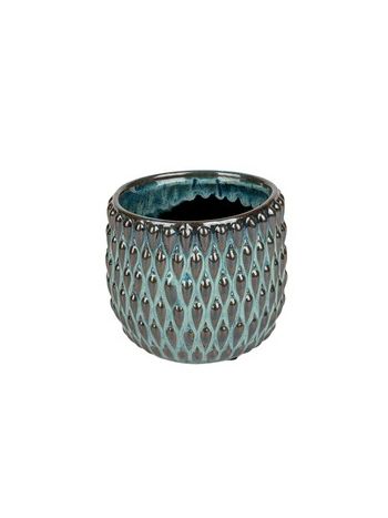 Gemma kerámia kaspó türkiz-barna 11x10-5cm