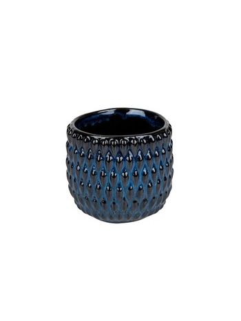 Gemma kerámia kaspó sötétkék 11x10-5cm