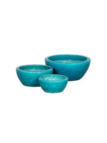 Weston Greta kerámia ültetőtál szett türkizzöld 25-5x11-5-43x18cm S3