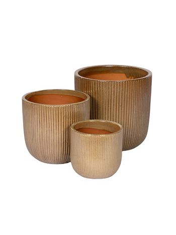Maxton Cylinder kerámia növénytartó szett cappuccino
