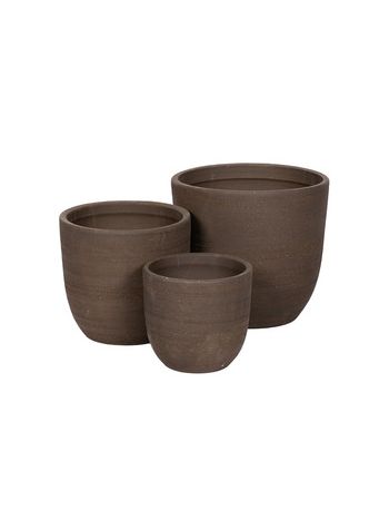 Peyton Vase kerámia növénytartó szett sötétbarna