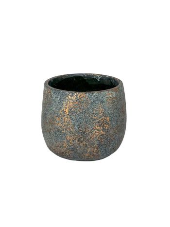 Silas beton kaspó antikolt bronz 13-3x9-6cm