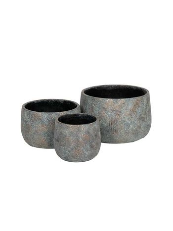 Silas beton tál szett antikolt bronz 15x13-25-5x16-5cm S3