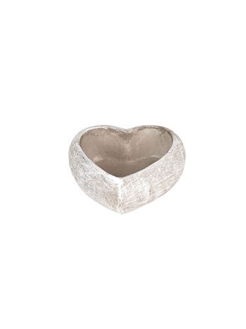 Darcy szív alakú cement tál antikolt szürke 12-5x12x4-5cm