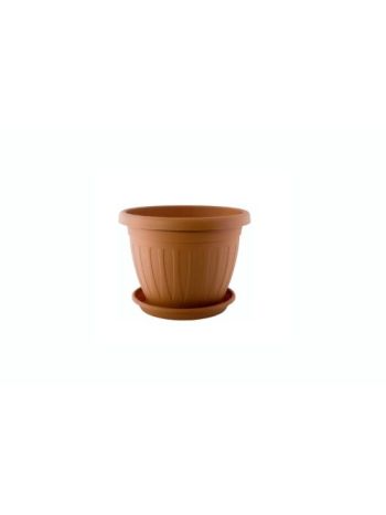 Virágcserép+Alátét Venecia 12cm Terra (24/#_6864/rkl)