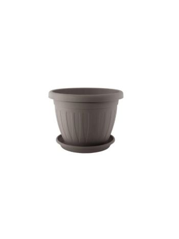 Virágcserép+Alátét Venecia 25cm Mokka (24/#)