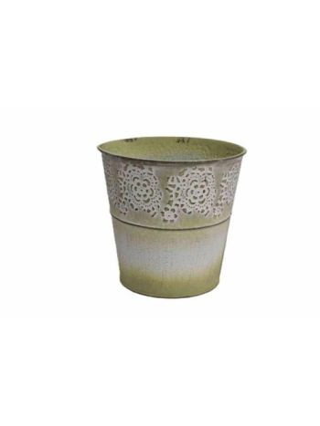 Bádog Kaspó Kerek 140-B-341 - D15*14.3H*D11cm (80/#)
