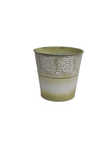 Bádog Kaspó Kerek 140-B-341 - D15*14.3H*D11cm (80/#)