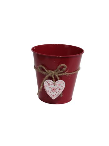 Bádog Kaspó Logóval 140-B-531/M - D18*16H*D13cm (50/#)