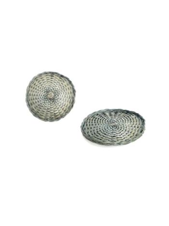 Bambusz Kosár Lapos Szürke 208-61 - D25*H2cm (160/#)