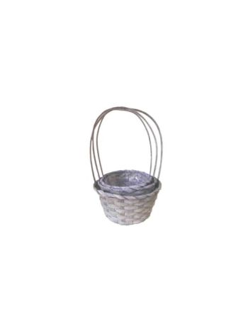 Bambusz Flor. Kerek Antikolt Lila S/3 66-44-A/LILA - D21*H10/36cm (30/#)