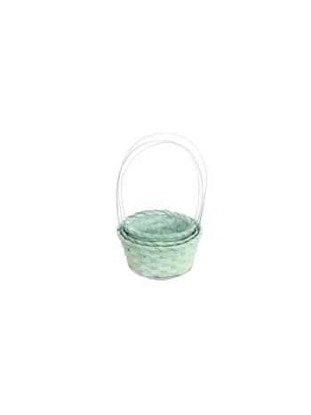 Bambusz Flor. Kerek Antikolt Zöld S/3 66-44-A/ZÖLD - D21*H10/36cm (30/#)