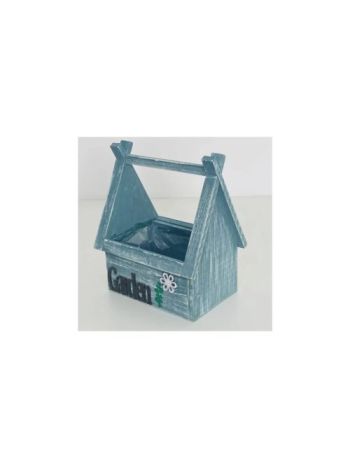 Házikó Kaspó Kék 140-W-42 - 18*15*H10/24cm (16/#)