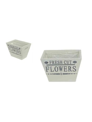 Fa Kaspó Fehér Tégla 232-W-206/S - 18*12*H13cm (72/#)