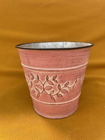 Pink Bádog Kaspó Kerek 140-B-22-81 - D13/9*H12cm (120/#)