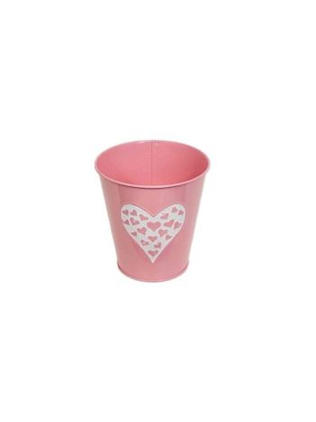 Bádog Kaspó Pink, Szív A Szívben 140-B-22-07 - D13/9*H13cm (120/#)