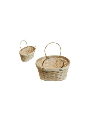 Fonott Ovális Kosár Natúr Színű 66-23/NATÚR - 21*14*H11-5/20cm (120/#)