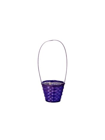 bambusz füles kosár sötétlila 14x11-5/35cm